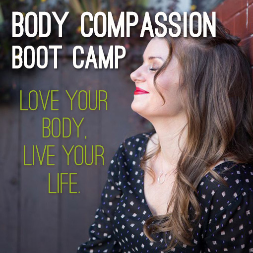 Body Compassion Boot Camp - Love Your Body, Live Your Life Flyer with Ashley Smiling